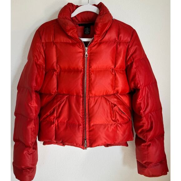 Lucky Brand Jackets & Blazers - Vintage Y2K Lucky Brand Down Puffer‎ Jacket Orange Red Size Large Coat